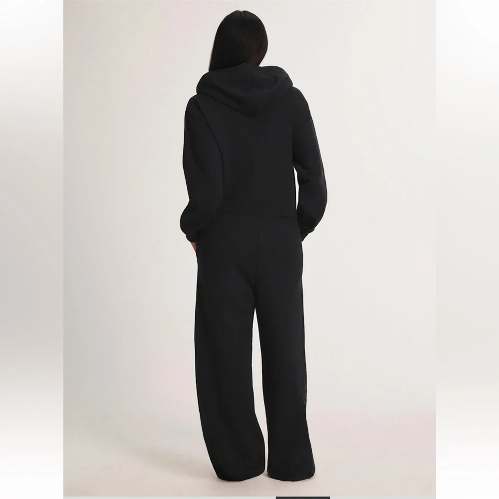 Savage X Fenty Black Caviar Forever Savage Wide Leg Onesie - Picture 4 of 6